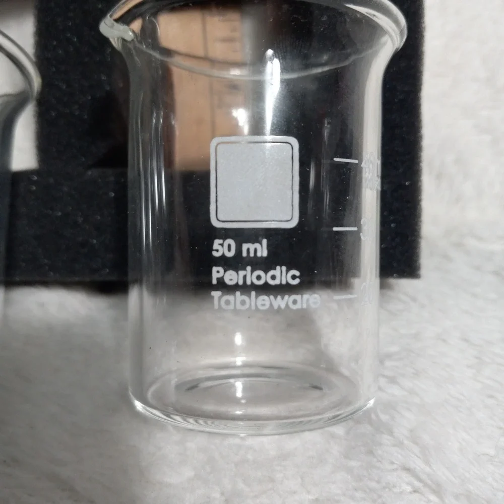 Think Geek Laboratory Shot Glasses Set of 4 Science Beaker Flask Mixology Clear